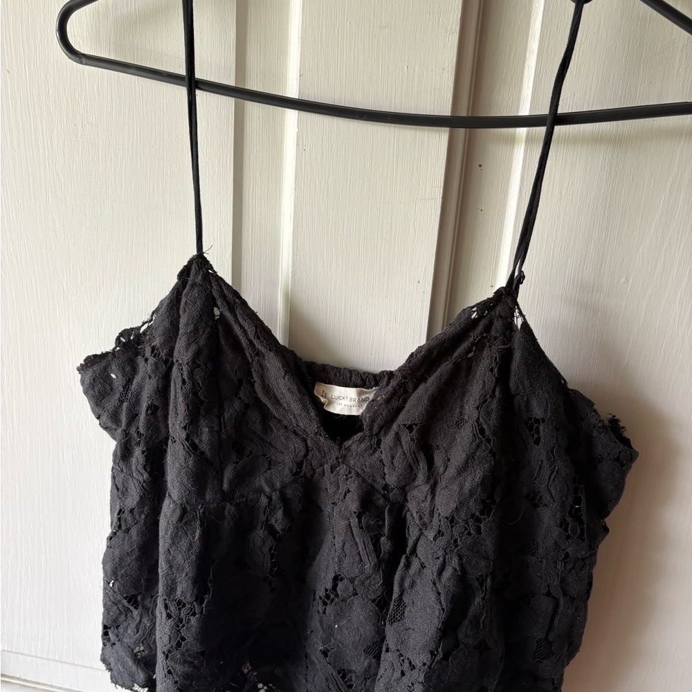 Lucky Brand Black Lace Camisole